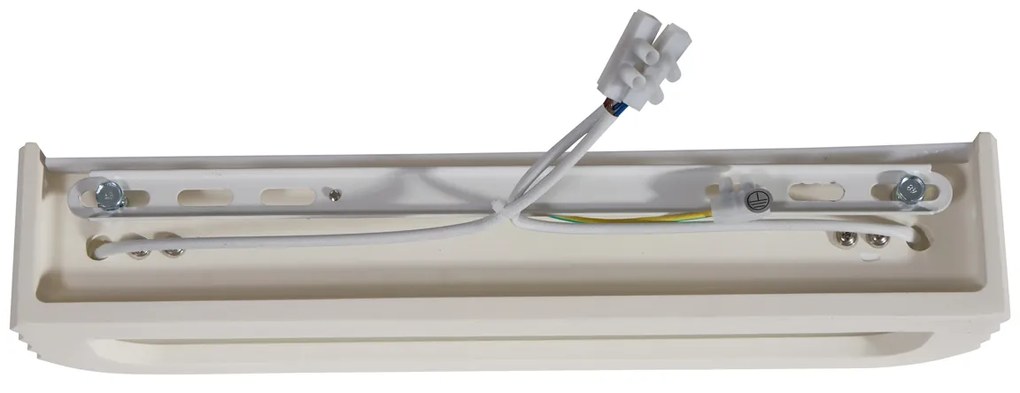 Скандинавска стенна лампа бяла правоъгълна 2 светлини - Plaster