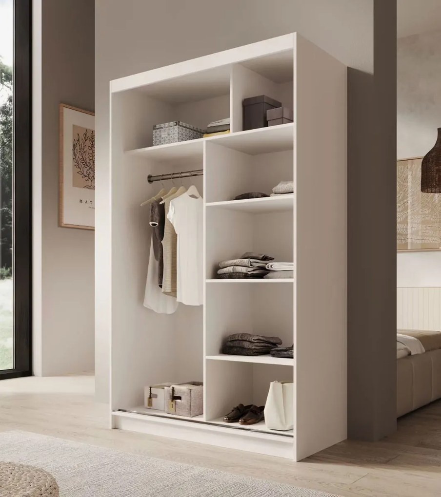 Гардероб Belfast 120 плъзгащ се-Leuko-Мауро