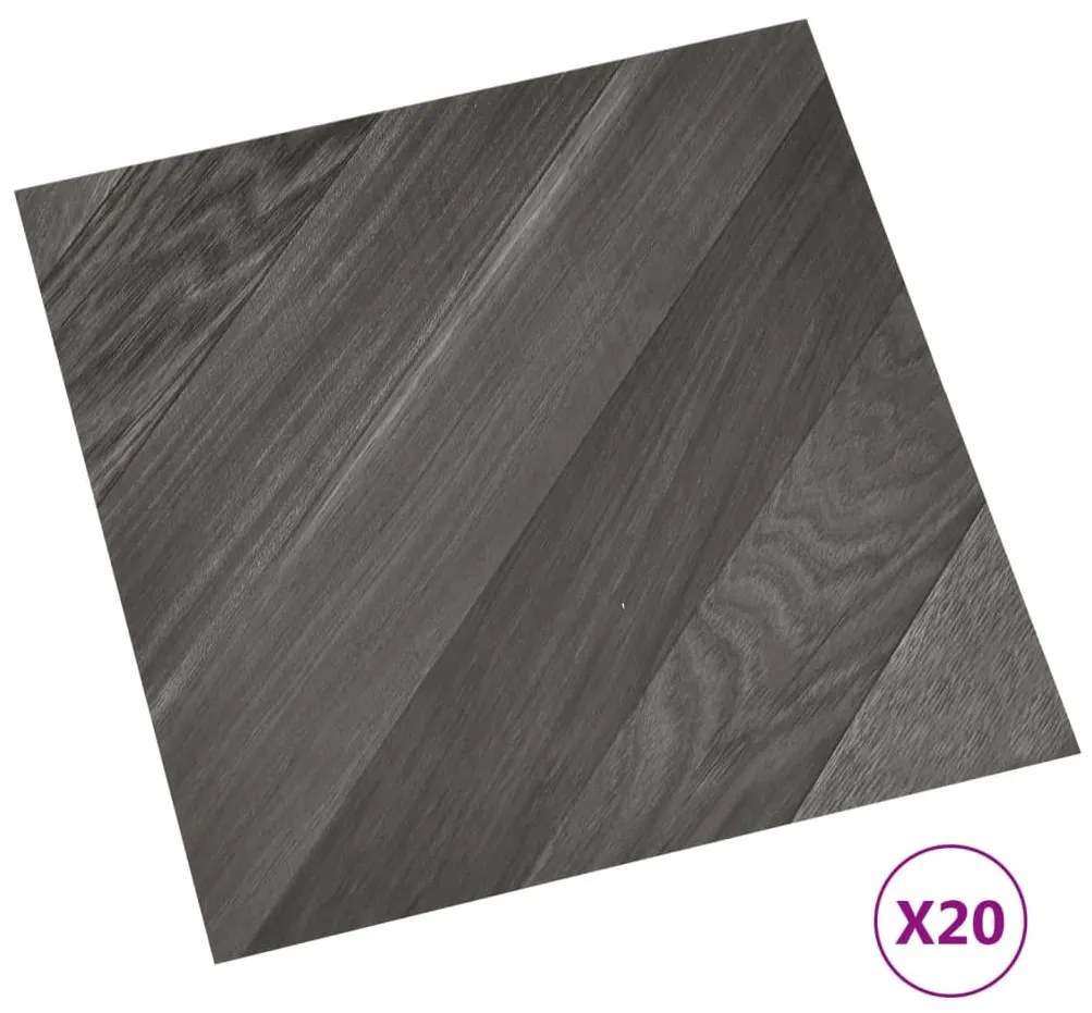 330143 vidaXL Самозалепващи подови дъски 20 бр PVC 1,86 м² сиви ивици