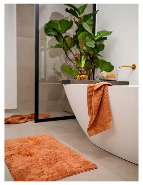 Жълт килим за баня 50x80 cm Tiles – Zone