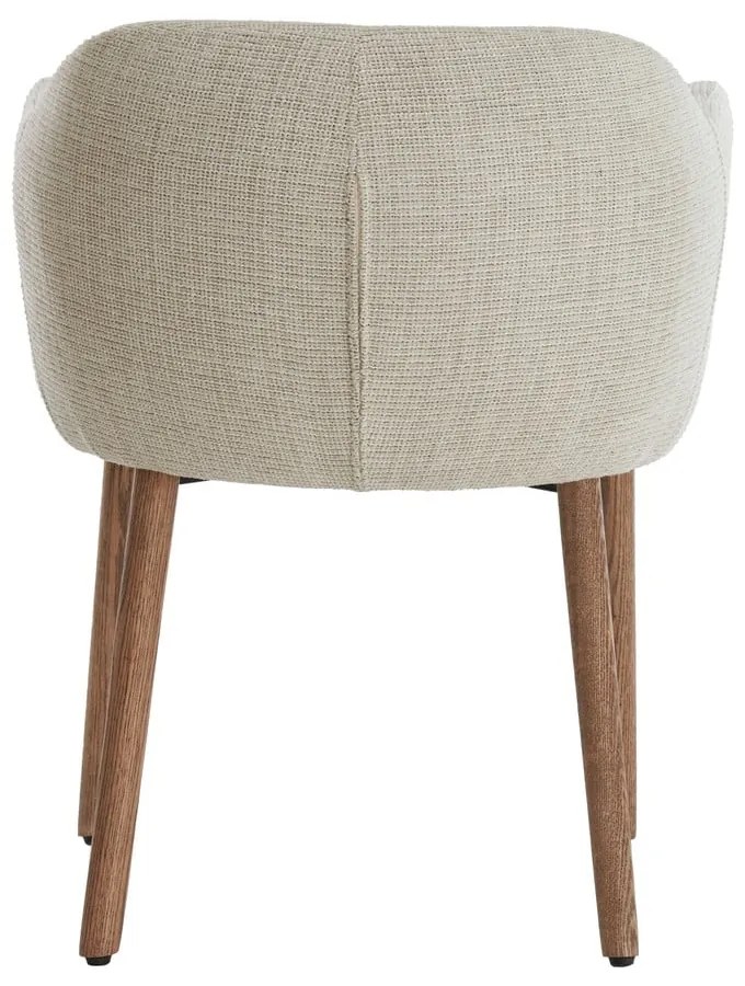 Бежови тапицирани трапезни столове в комплект с подлакътници 2 бр. Blaine – Light & Living