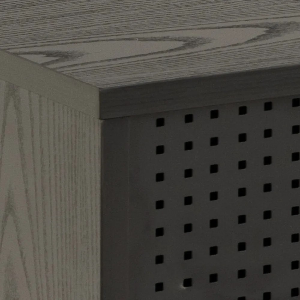 Черна маса за телевизор от декор от ясен 180x44,5 cm Angus – Actona