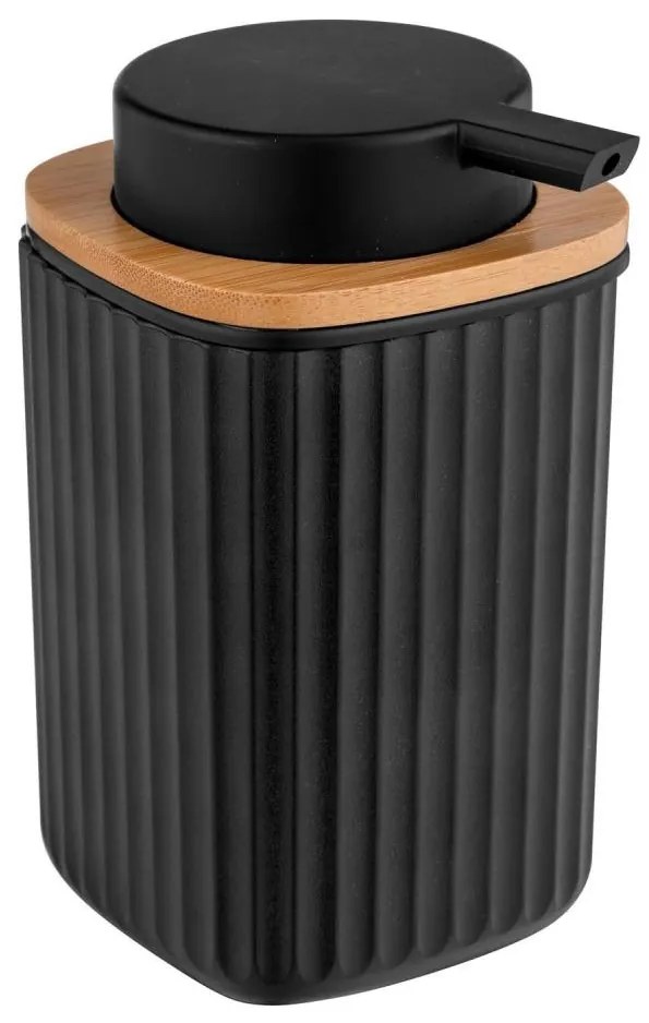 WENKO 25298100 - Дозатор за сапун ROTELLO 8,9x12,7 cm черен/кафяв