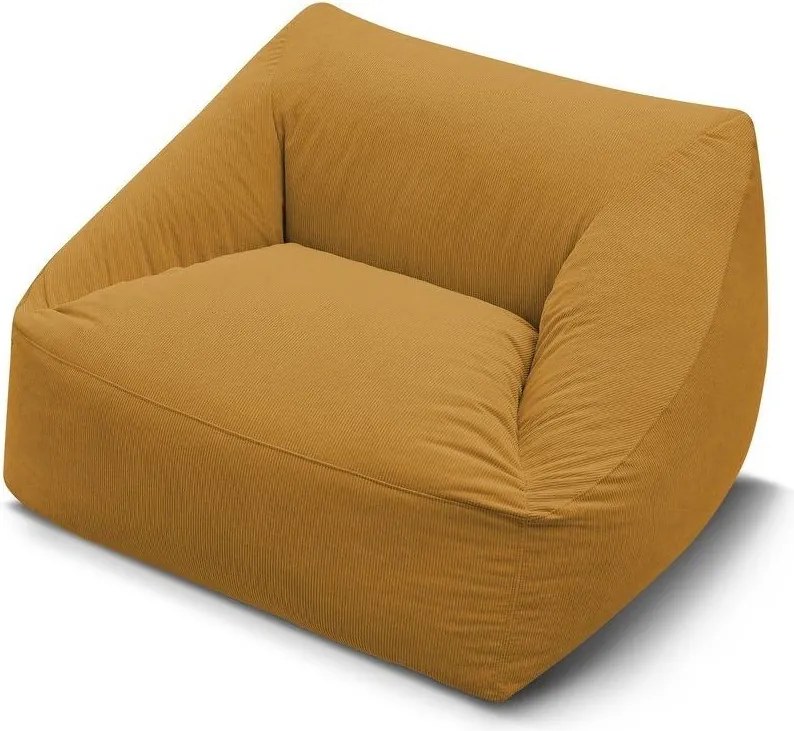 Жълт пуф от рипсено кадифе Lilibet – Bobochic Paris