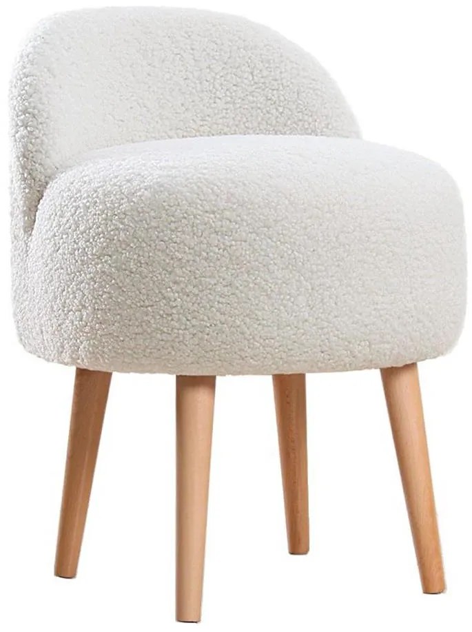 Табурет MIKI Ø 46 см, бял