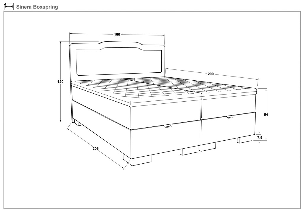 Спалня Боксспринг 160/200 Синера
