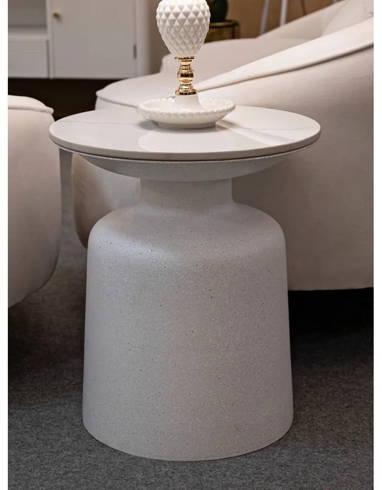 Кръгла странична масичка с керамичен плот ø 40 cm Fush – Mauro Ferretti