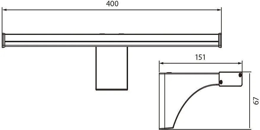 Осветително тяло за баня ZOE LED, никел 8W, 4000K