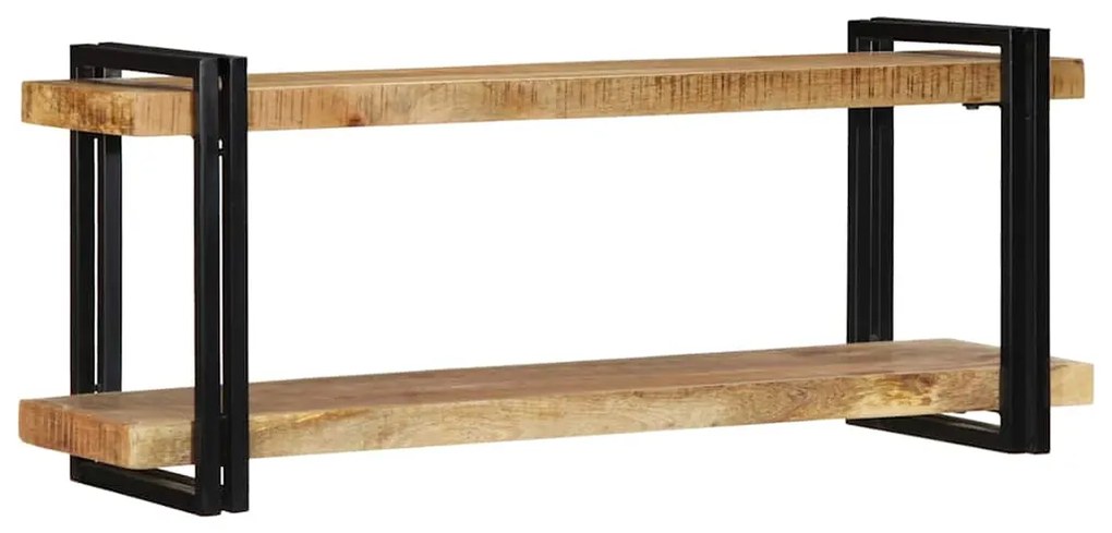Sonata H Стенен рафт 110x33x45 cm Масивна груба дървесина Манго