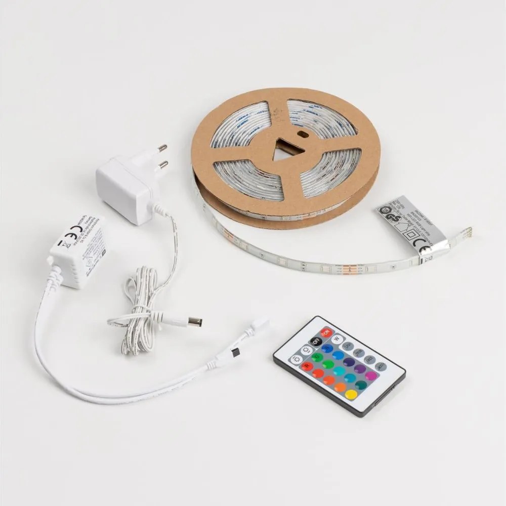 LED RGBW димируема лента LED/9W/230V 5m Wi-Fi + дистанционно управление