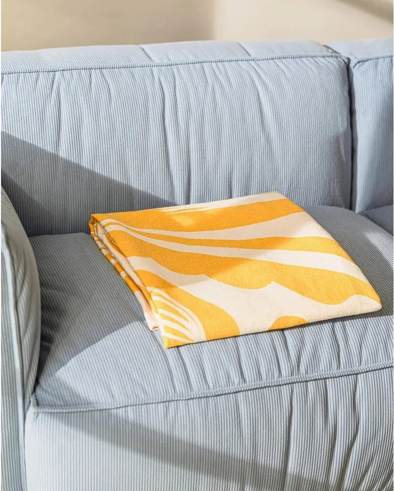 Жълто одеяло 165x200 cm Lino – noo.ma