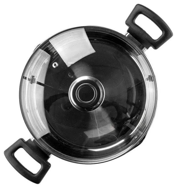 Тенджера Luigi Ferrero Sophia FR-3405, 24x13 см, 5.4 л, Стомана 18/10, Стъклен капак, Индукция, Инокс