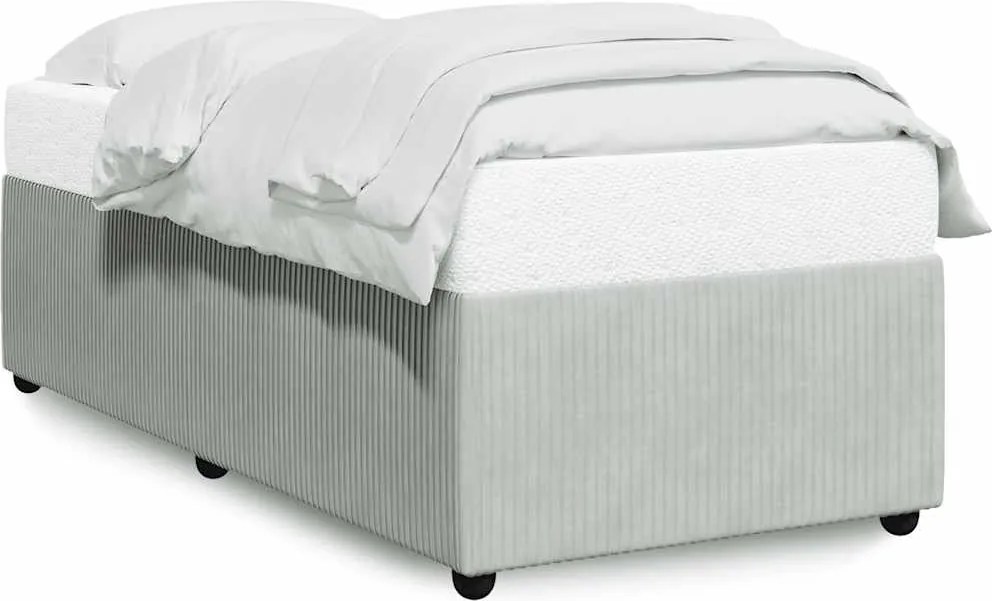 3284970 vidaXL Рамка за легло без матрак, светлосива, 80x200 см, кадифе