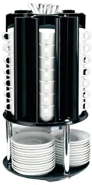 Alkan - Щанд въртящ за чашки, чинийки и лъжички 48 местен 30x30x55см (ZCP 362)