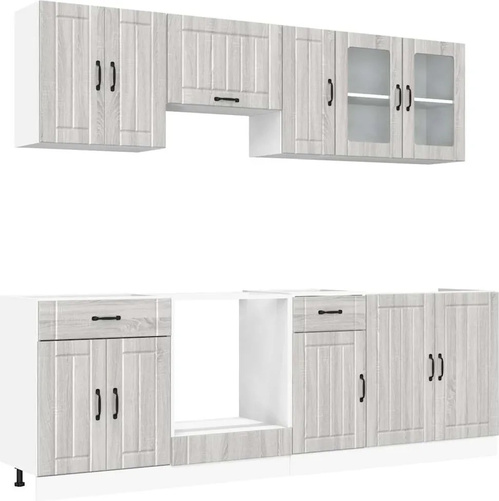 3314837 vidaXL Комплект кухненски шкафове от 8 части Kalmar, инженерно дърво