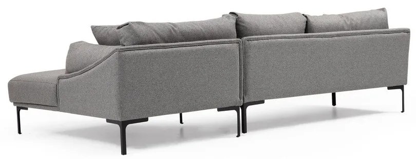 Сив ъглов диван , десен ъгъл Leo - Artie