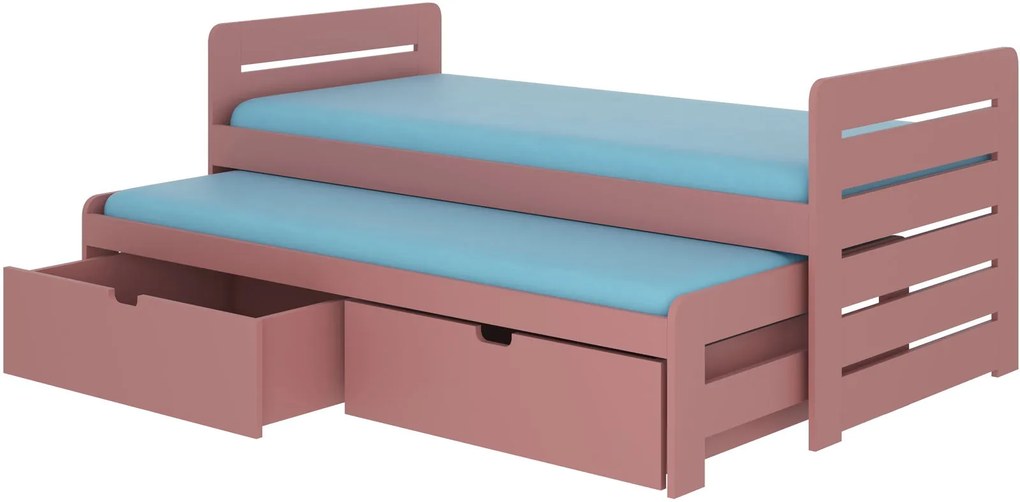 Бебешко Детско легло Mirko-180 x 80-With protector-Roz