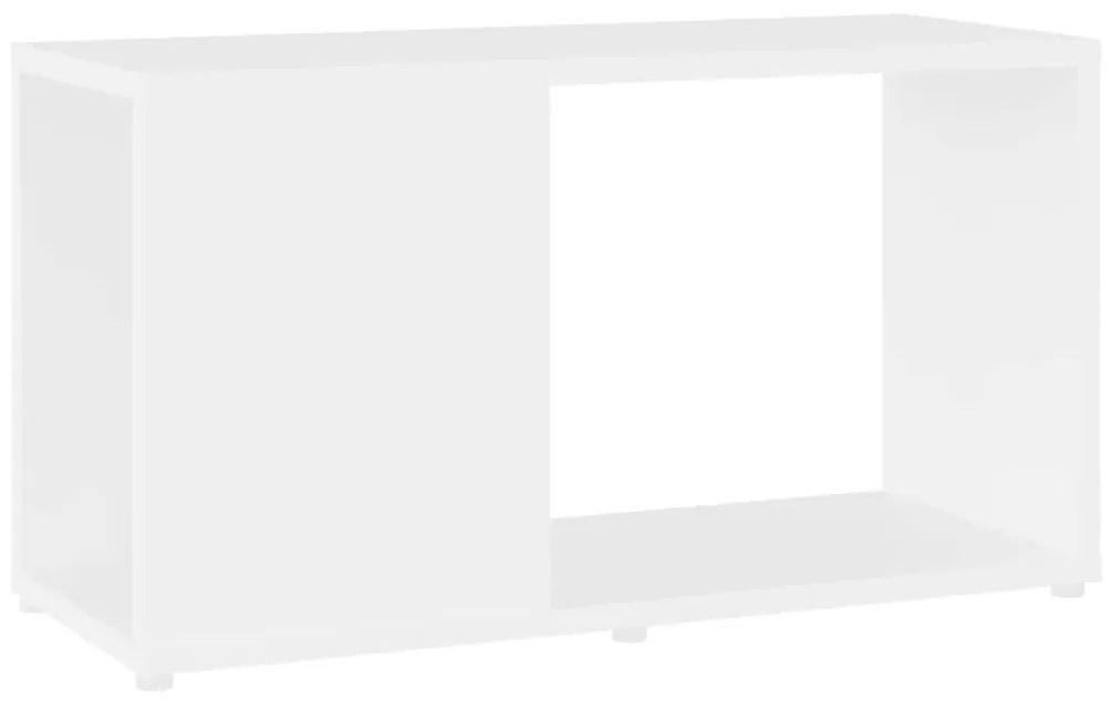 809053 vidaXL ТВ шкаф, бял, 60x24x32 см, инженерно дърво