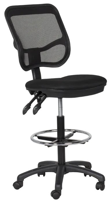 Офис стол Carmen 7552, До 90 кг, Заключване на облегалката във всяка позиция, Степенка, Черен