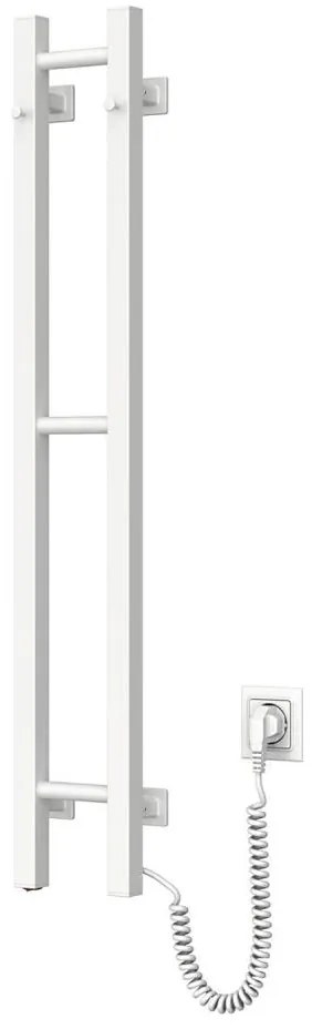 Електрическа сушилня за кърпи SILOUETTE 187W/230V 101,1 cm IP44 бяла дясна квадратна