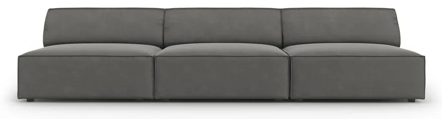 Сив кадифен диван 240 cm Jodie – Micadoni Home