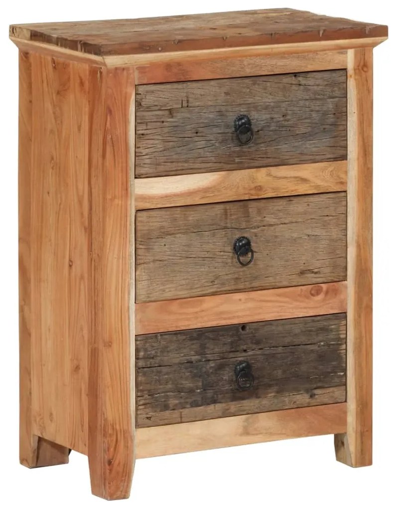 354322 vidaXL Страничен шкаф 55x33x75 см масивна акация