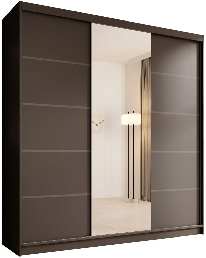 Гардероб Barry 200 плъзгащ-Черно