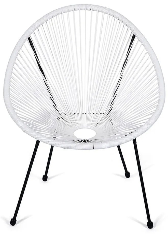 Бял градински фотьойл от изкуствен ратан Avocado - Bonami Selection