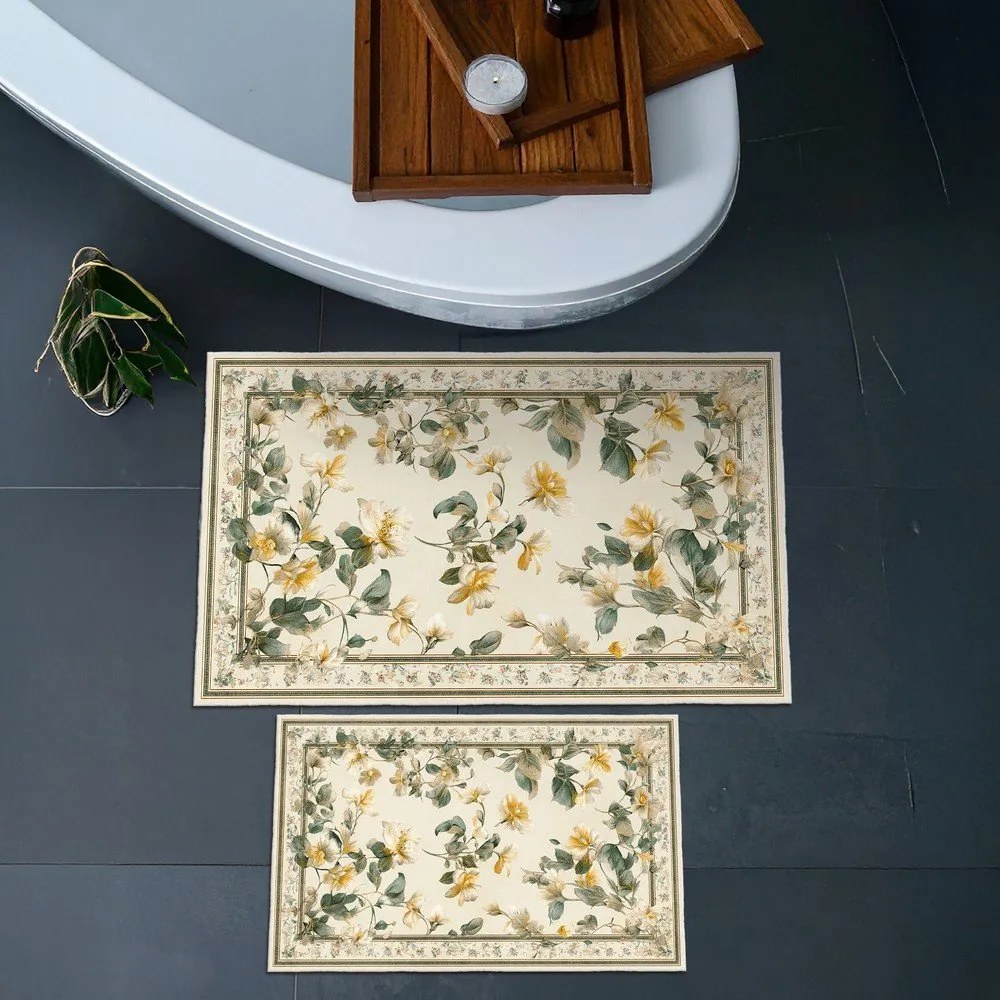 Бежови килими за баня в комплект 2 бр. 60x100 cm – Foutastic