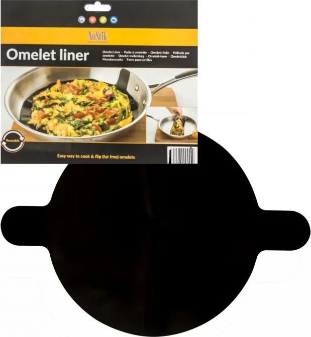 Подложка за тиган NoStik DDD430, Диаметър 24 см, За омлет, Незалепващо покритие, Многократна употреба, Черен
