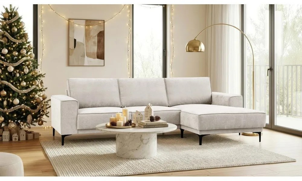 Кремав ъглов диван (десен ъгъл) Copenhagen – Scandic