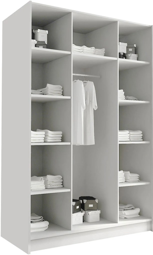 Гардероб Calia III 3-врати-Leuko-Xriso