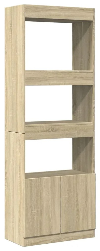 3309602 vidaXL Висок шкаф, дъб сонома, 63x33x180 см, инженерно дърво