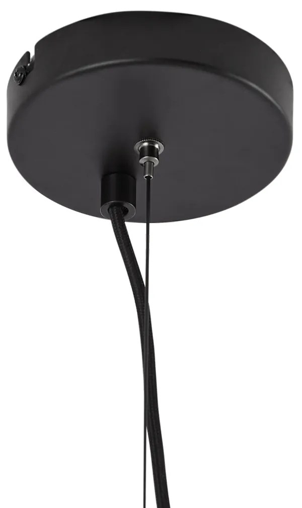 Модерен полилей черен с димно стъкло 9 лампи - Laura