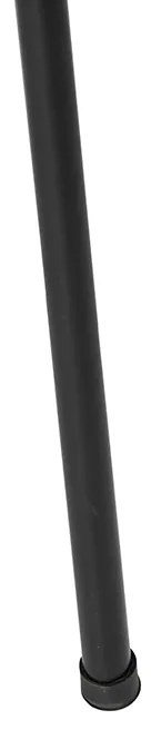 Арт Деко подова лампа триножник черна със злато - Maro