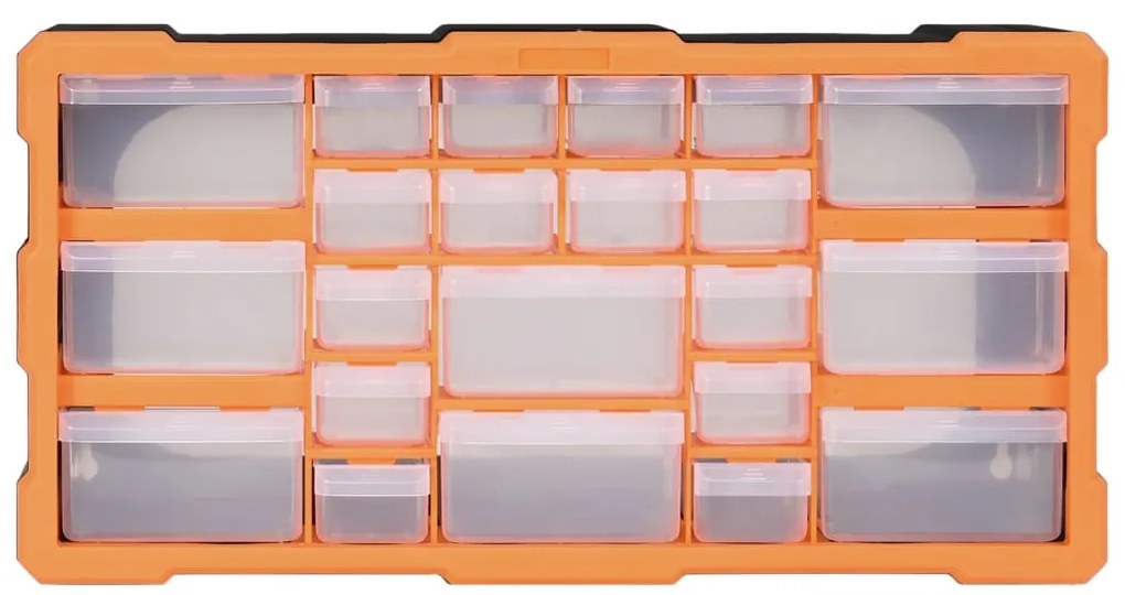 147583 vidaXL Шкаф органайзер с 22 чекмеджета, 49x16x25,5 см