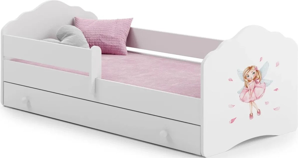 Kids bed Leomari-Розово - бяло