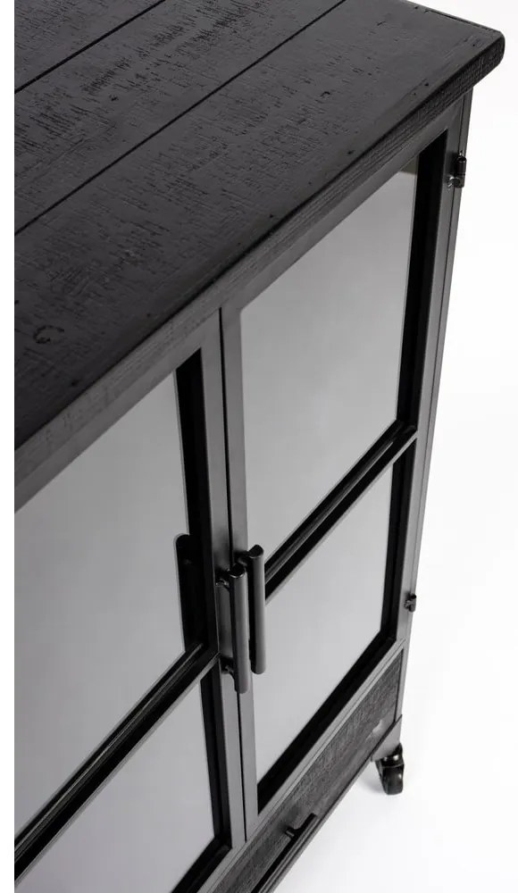 Черен метален шкаф 65x105 cm Ferre - White Label