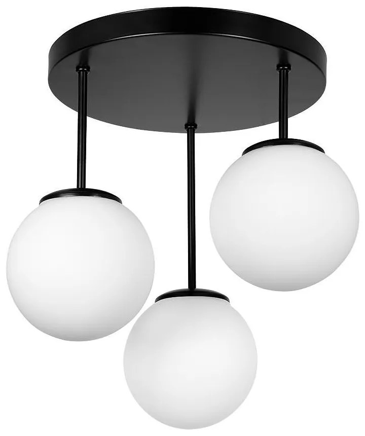 Полилей ГАЛА, черен/бял, 3xE27