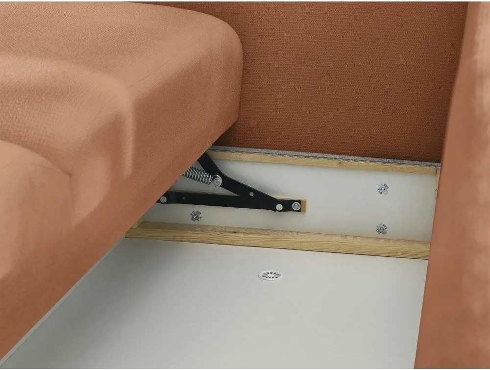 Оранжев сгъваем/с място за съхранение диван 265 cm Ezechiel – Bobochic Paris