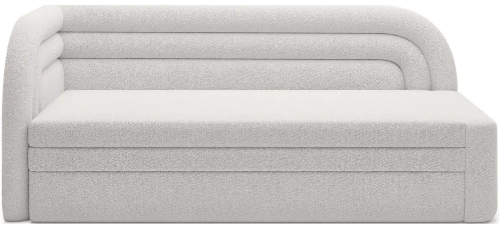 Кремав сгъваем/с място за съхранение диван от прежда с примки от букле ляв ъгъл 223 cm Fabillo – ELTAP