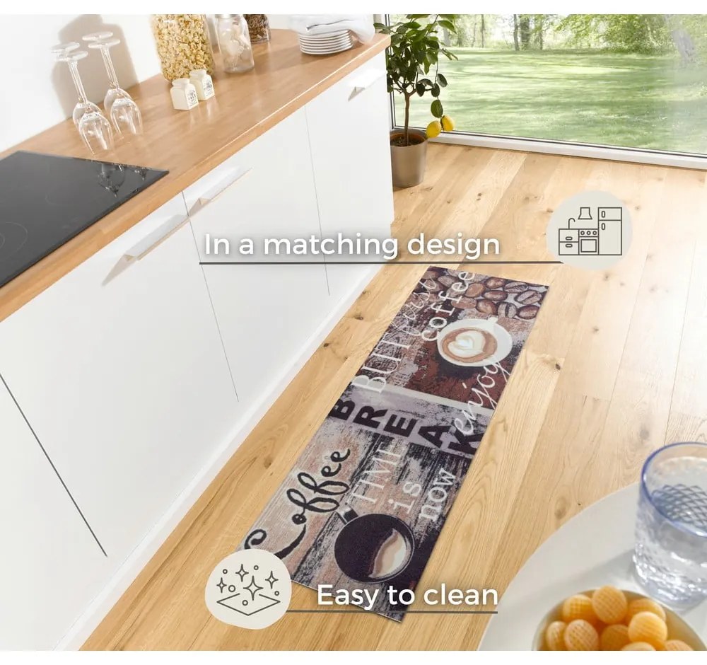 Кафяв килим 50x150 cm Enjoy Coffee Break - Hanse Home