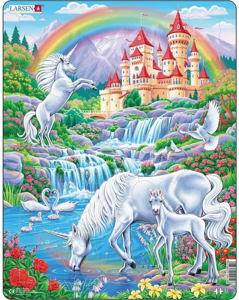Larsen - Пъзел:  Детски – "Еднорог" – 32 части, голям