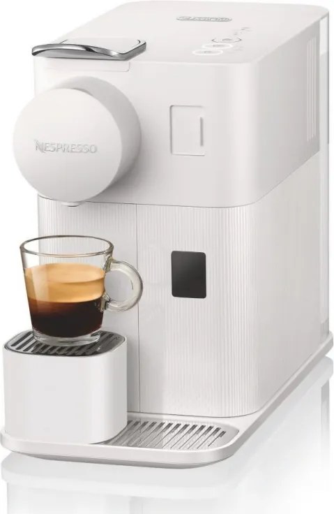 Втора ръка: Еспресо машина DeLonghi EN510W, 1450W, 19 bar, 1 л, Nespresso, Автоматично изключване, Бял