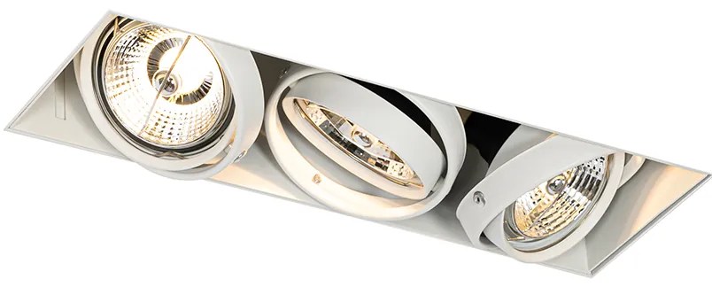 Вграден прожектор бял GU10 AR70 без рамка 3-светлина - Oneon