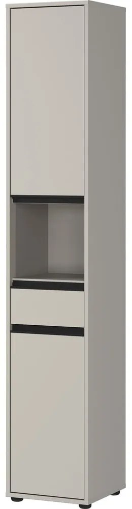 Сив висок шкаф за баня 33x181 cm Lemont – Germania