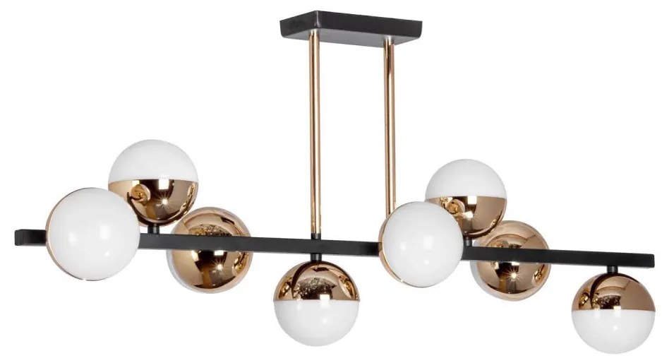 LED полилей на тръба 8xLED/7W/230V златисто/черно