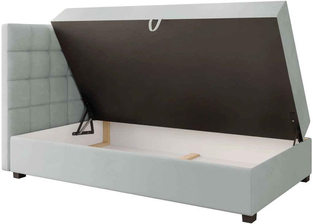 Тапицирано легло Lind-Сиво-90 x 200