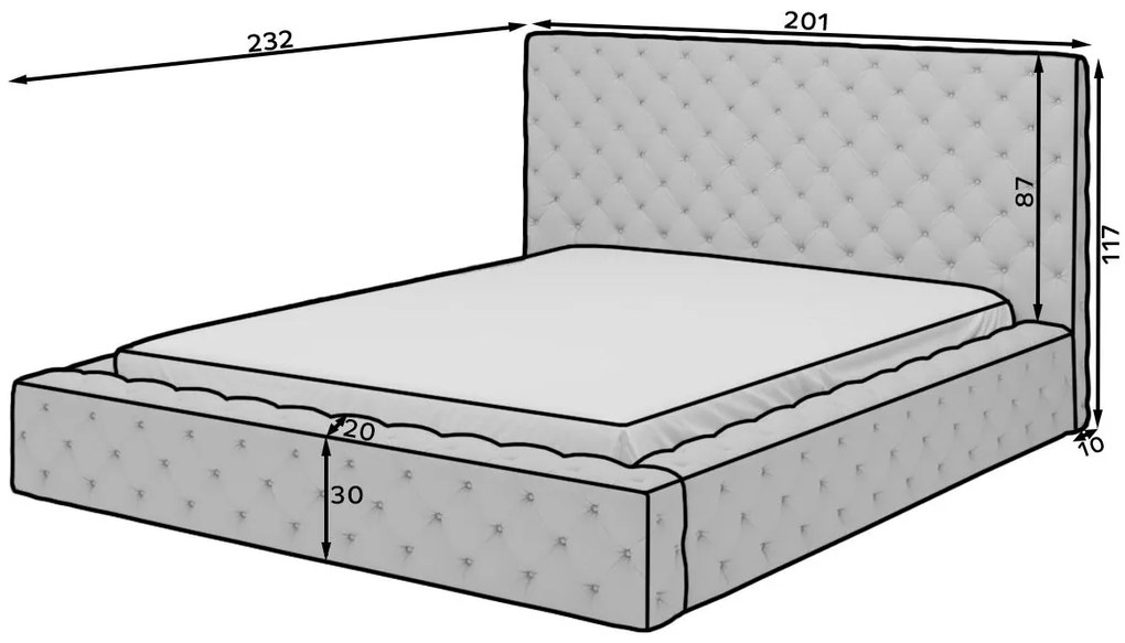 Тапицирано легло Princce-Mpez-160 x 200