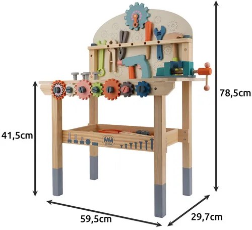 Детска работилница с дървени инструменти